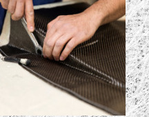 Hand-finishing the edge of a carbon fibre panel